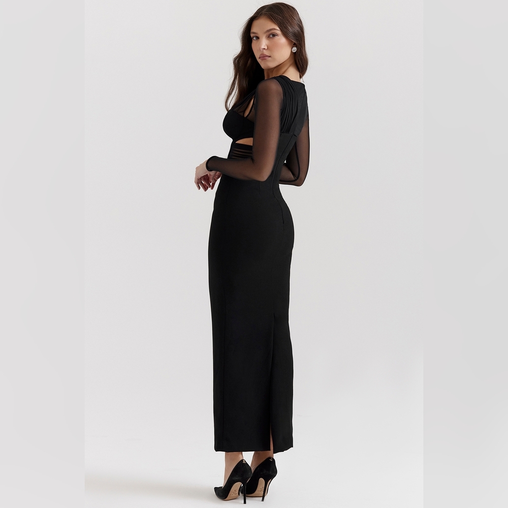 House of CB Zahra Plunge Asymmetric Maxi Dress - Picture 5 of 8
